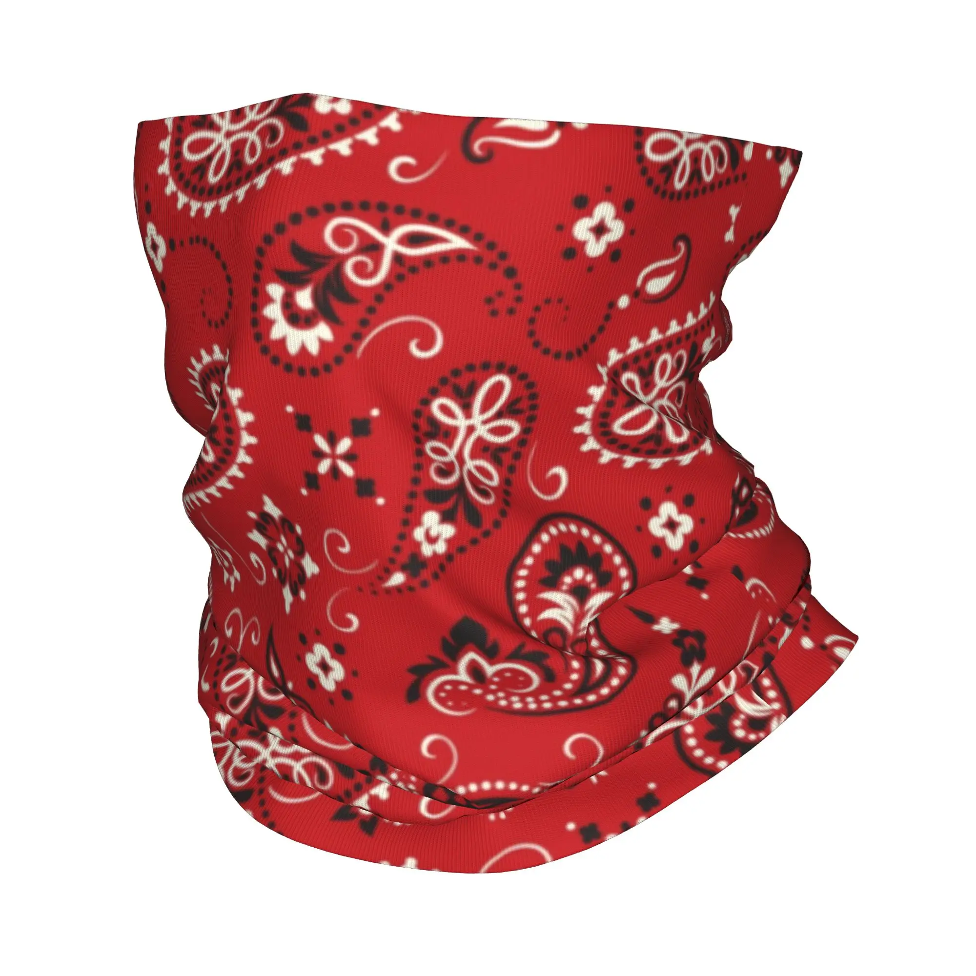 Men'S Fashion Rings - New Red Bandana Bandana Neck Gaiter