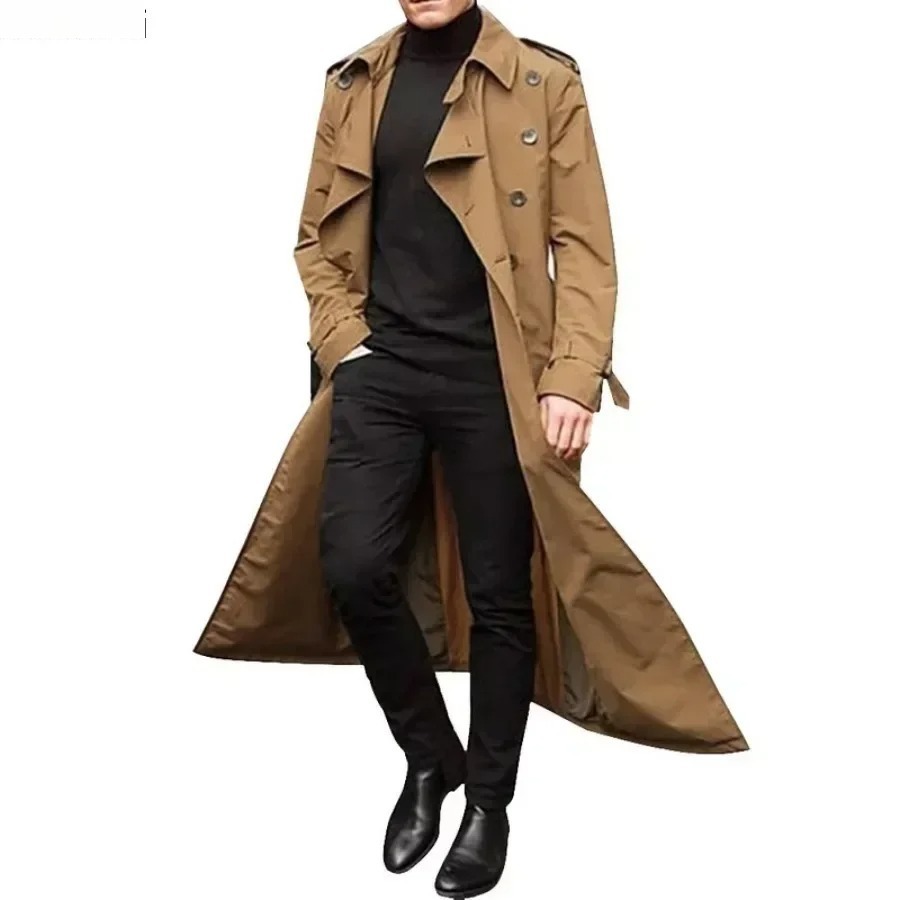 Men'S Fashion X - Men's Long Trench Coats Jacket Fashion