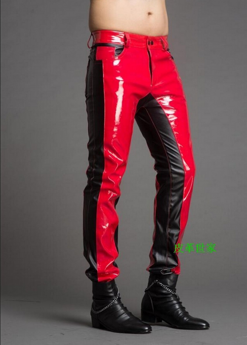 Jeans Pants Fashion Men - Winter New Men's Fashion Stitching Leather