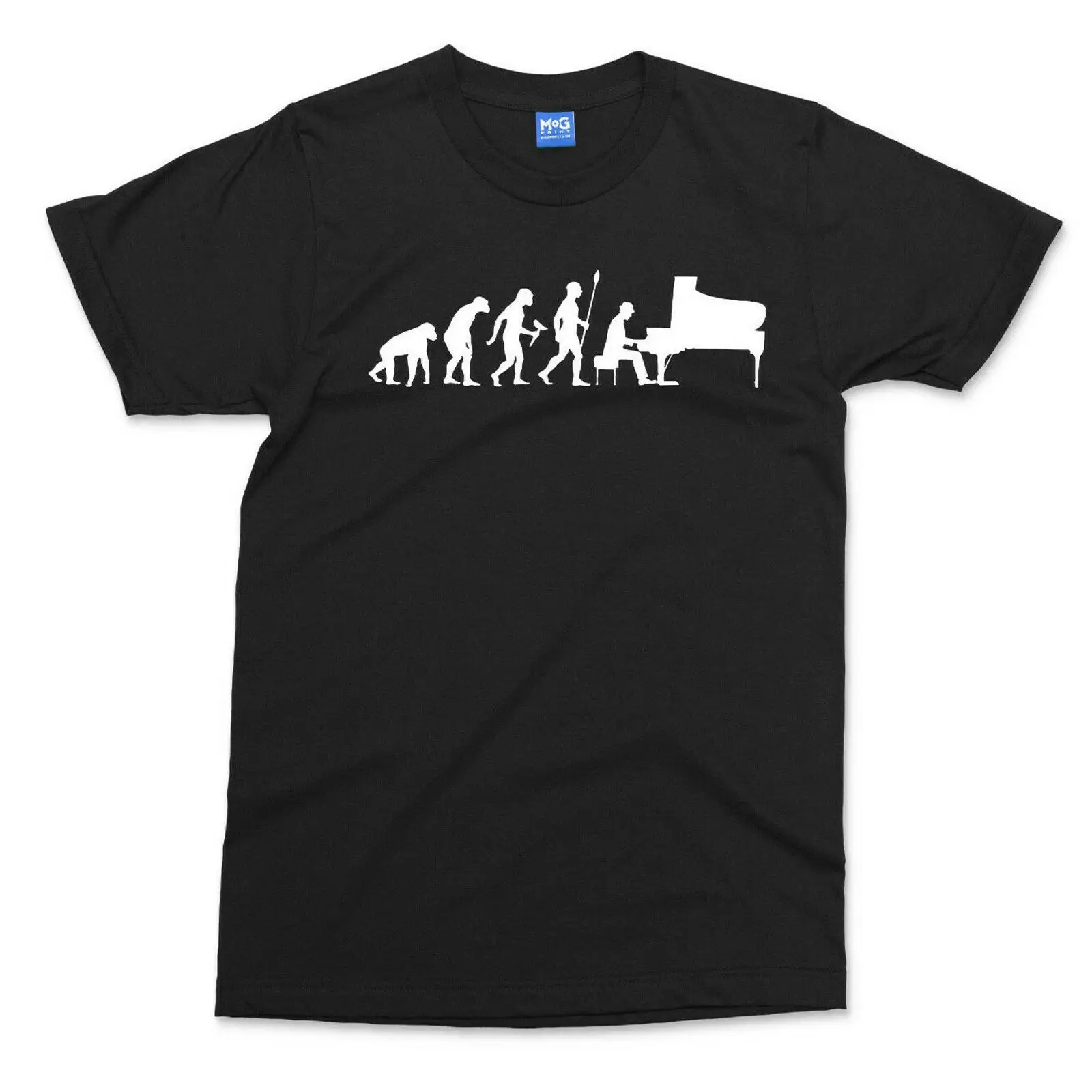 Men'S Fashion Evolution - Piano Evolution T Shirt Retro Pianist