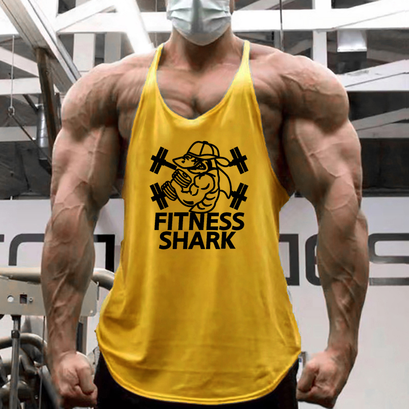 Muscle Tee Workout - Mens Cotton Running Vest Gym Fitness