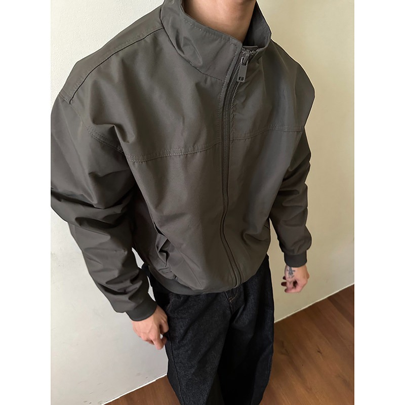 Windbreaker Men Zip - Men Stand Collar Zip Up Bomber