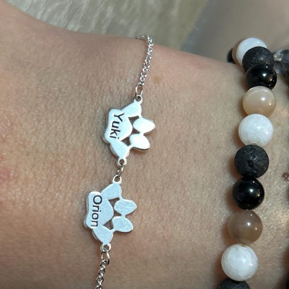 Men'S Fashion Jewelry Bracelets - Custom Paw Print Anklet Bracelet Stainless