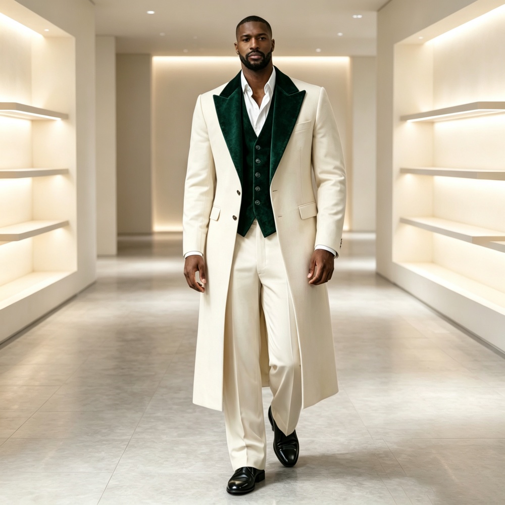 Men'S Fashion X - Long Style Three Pieces Men Suit