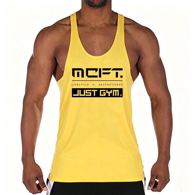 Muscle Tee Workout - Running Men Cotton Gym Vest Tank