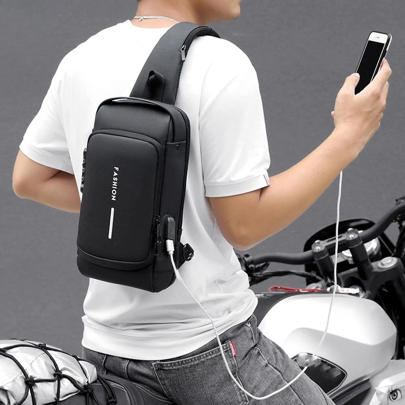 Crossbody Bag Men - Multifunction Chest Bag Men Waterproof Men