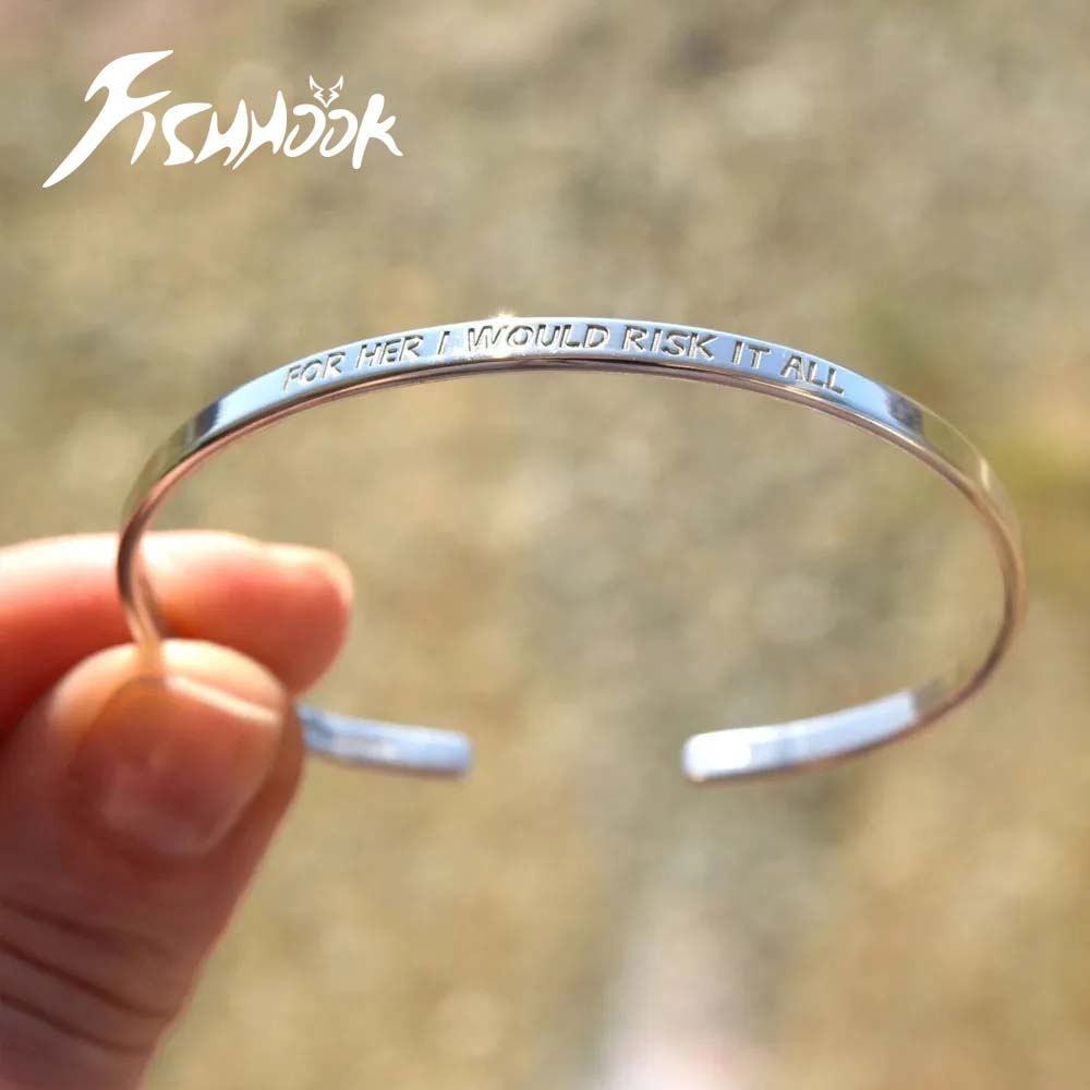 Men'S Fashion Jewelry Bracelets - Couple Engrave Name Text Custom Bangle