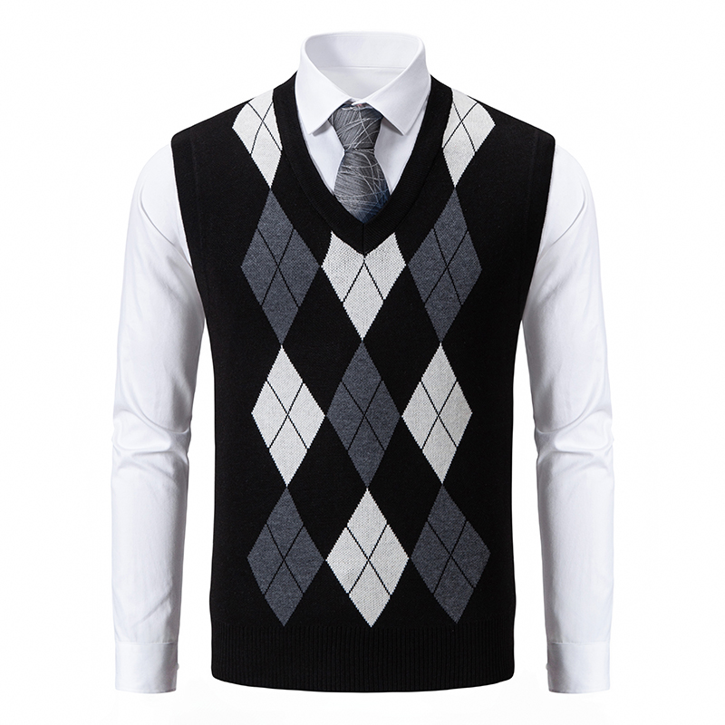 Mens Fashion Mullet - Mens Soft Sweater Vest Spring Autumn