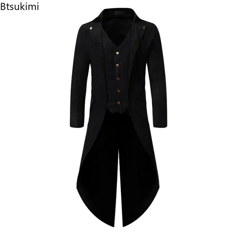 Men'S Fashion X - New 2026 Vintage Gothic Steampunk Tailcoat