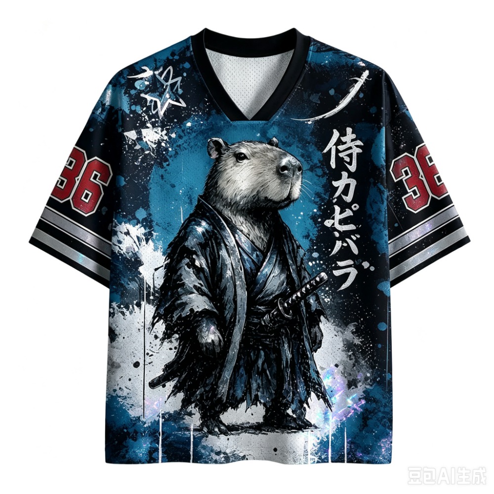 Capybara Samurai Dark Bushido  - đánh giá và giá Men'S Fashion V Neck T Shirts