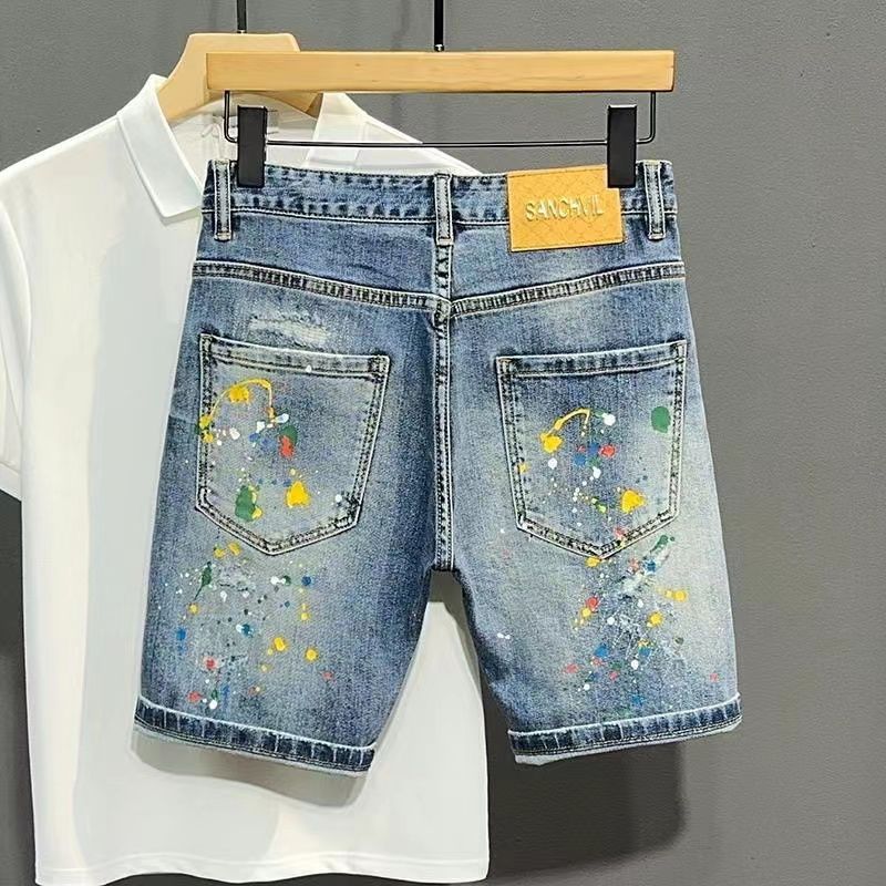 Men's Short Jeans Pants Graffi - đánh giá và giá Jeans Pants Fashion Men