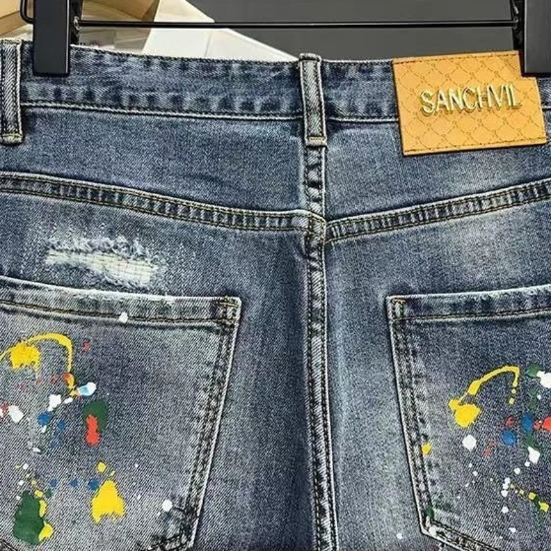 Men's Short Jeans Pants Graffi - đánh giá và giá Jeans Pants Fashion Men