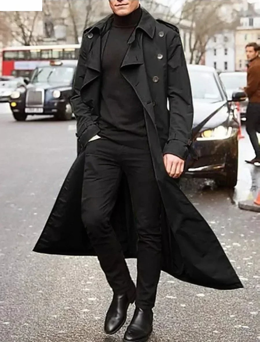 Men's Long Trench Coats Jacket - đánh giá và giá Men'S Fashion X