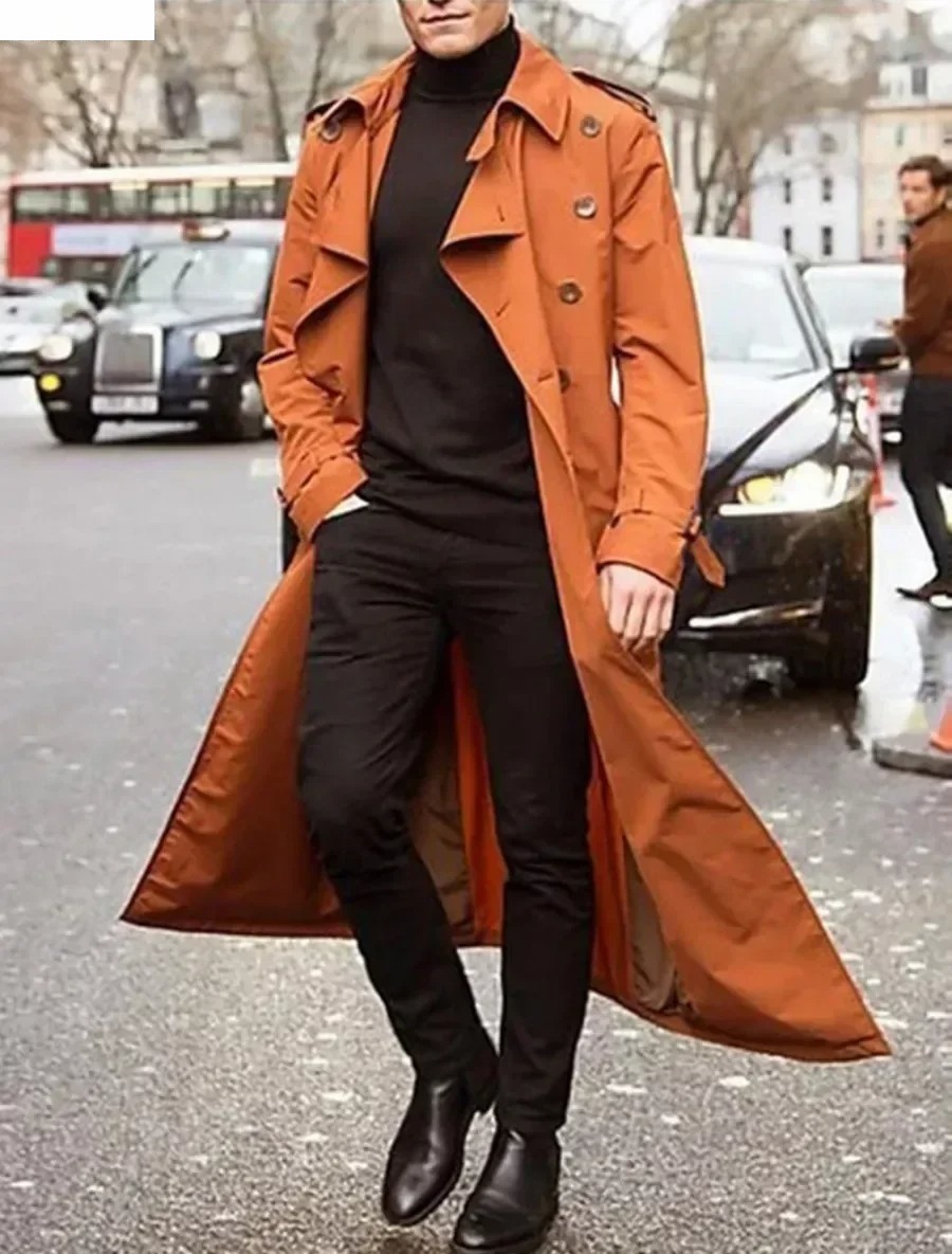 Men's Long Trench Coats Jacket - đánh giá và giá Men'S Fashion X