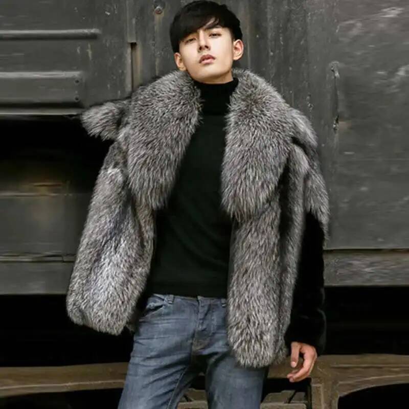 Autumn Men's Faux Fur Coat Fas - đánh giá và giá Men'S Fashion X