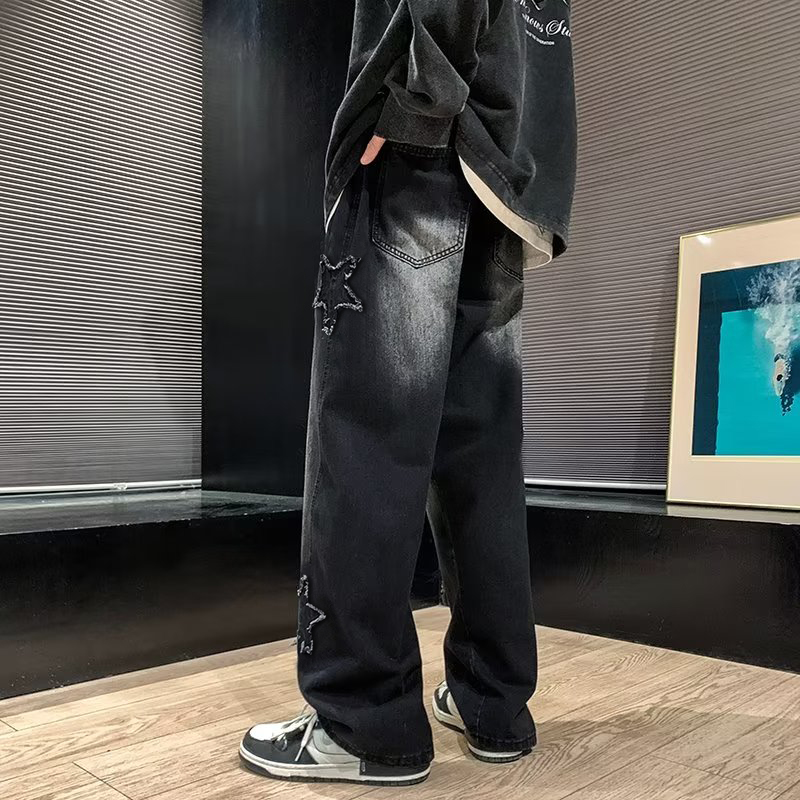 New Men's Star Embroidered Fas - đánh giá và giá Men'S Fashion With Baggy Jeans