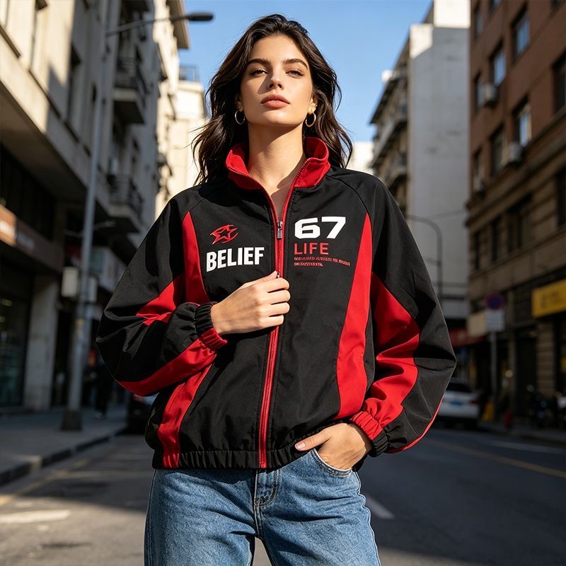 Casual Racing Style Jacket Men - đánh giá và giá Windbreaker Men Zip