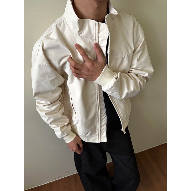 Men Stand Collar Zip Up Bomber - đánh giá và giá Windbreaker Men Zip