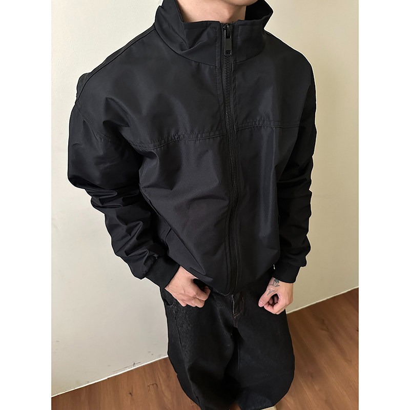 Men Stand Collar Zip Up Bomber - đánh giá và giá Windbreaker Men Zip
