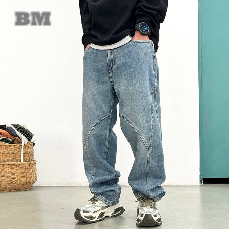 American Streetwear Light Blue - đánh giá và giá Men'S Fashion With Baggy Jeans