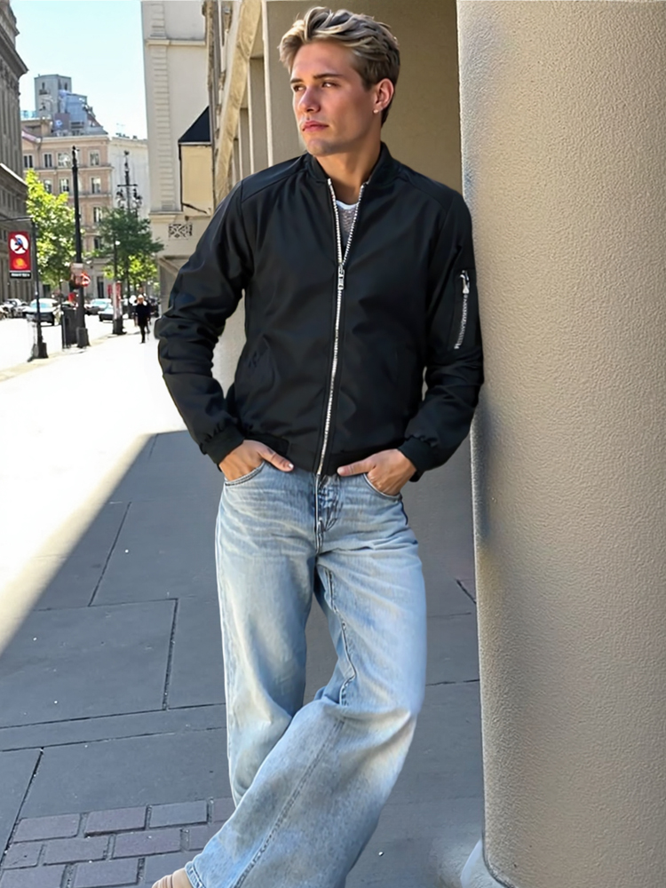Spring Autumn Men's Windbreake - đánh giá và giá Windbreaker Men Zip