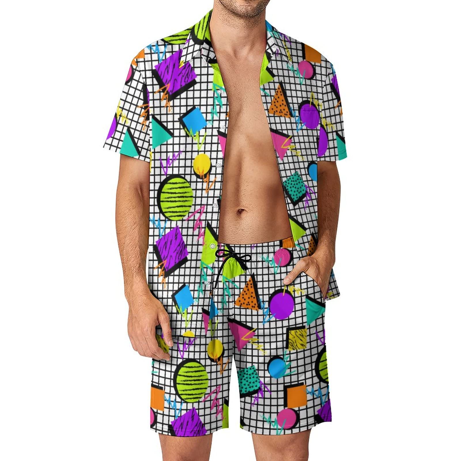 Summer Irregular Geometric 3D  - đánh giá và giá Queer Men'S Fashion