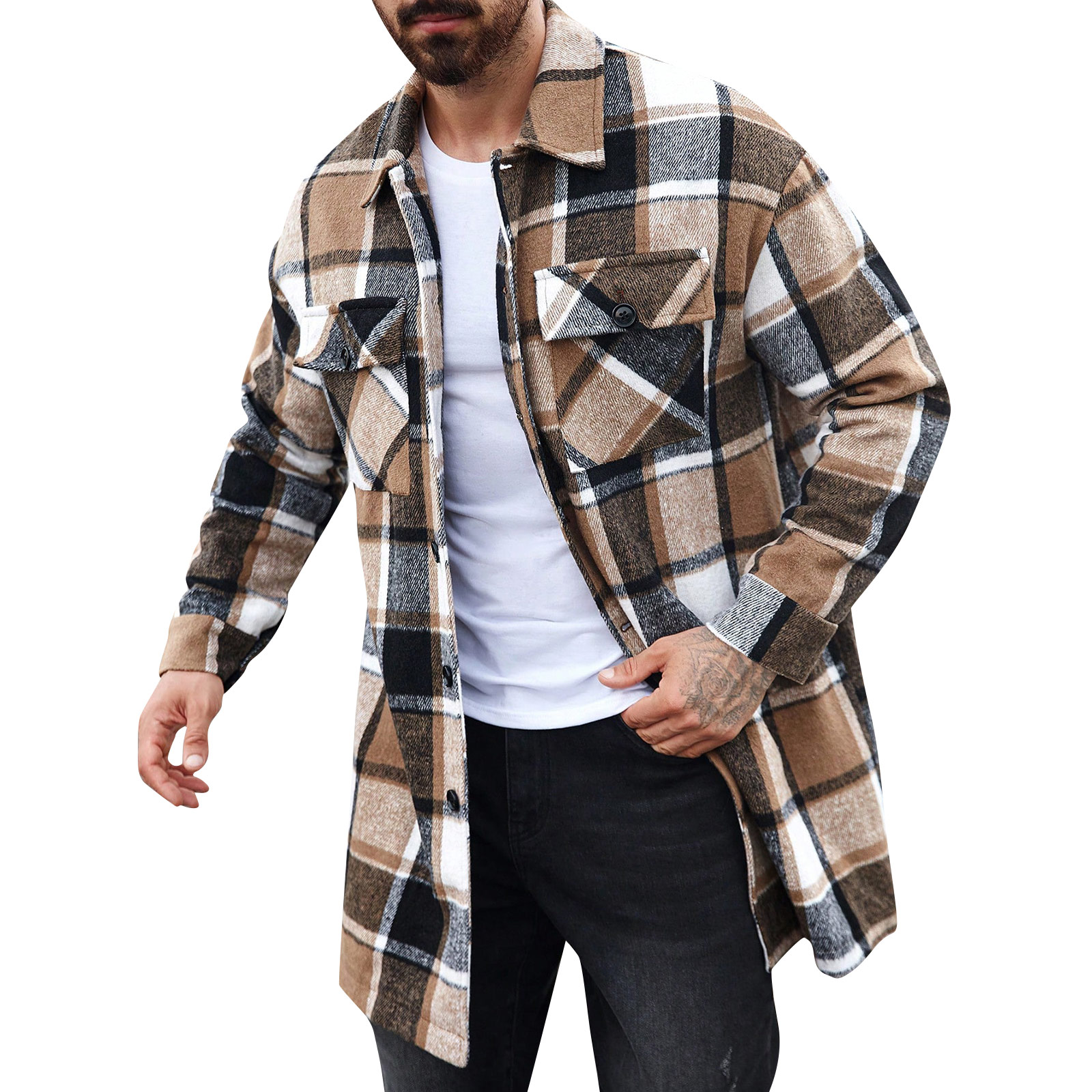 Double Pocket Trench Coat Men' - đánh giá và giá Men'S Fashion X