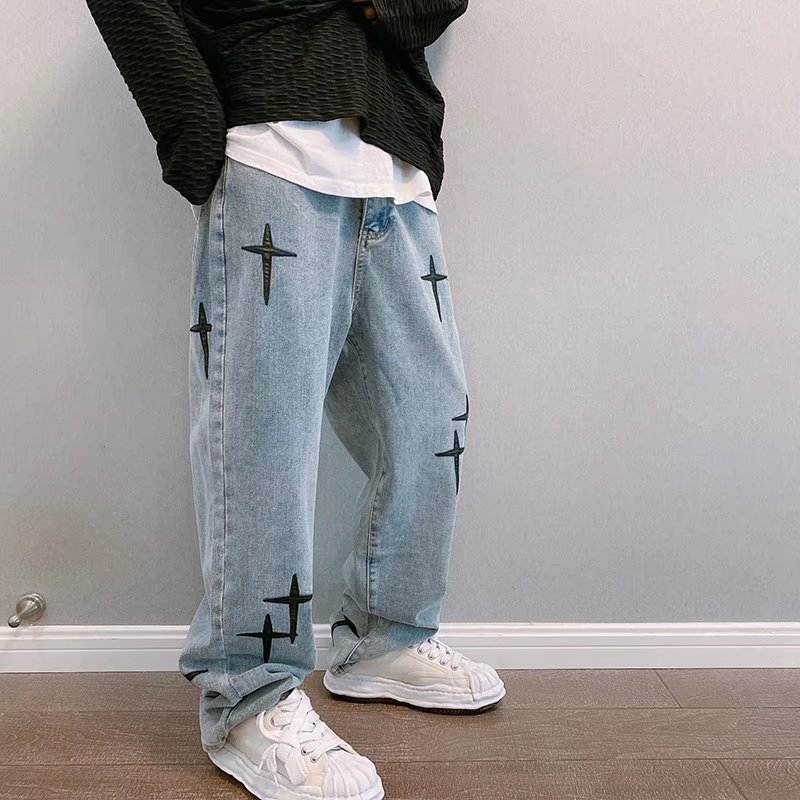 Prints Jeans Men 2023 New Stre - đánh giá và giá Men'S Fashion With Baggy Jeans