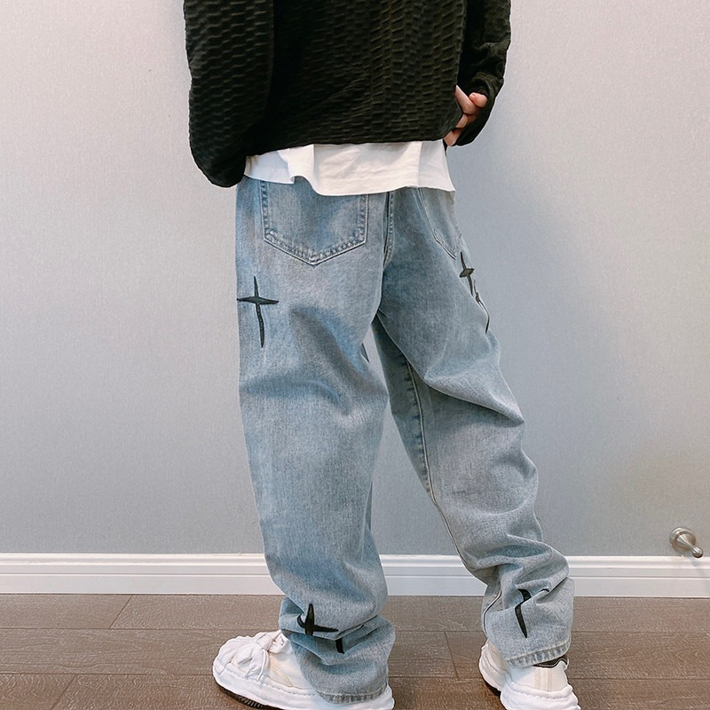 Prints Jeans Men 2023 New Stre - đánh giá và giá Men'S Fashion With Baggy Jeans