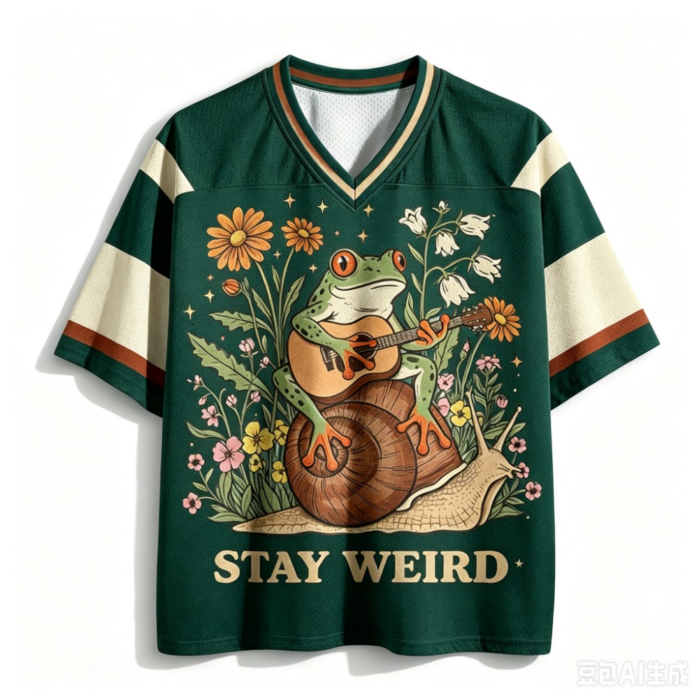Frog and Snail Illustrations 3 - đánh giá và giá Men'S Fashion V Neck T Shirts