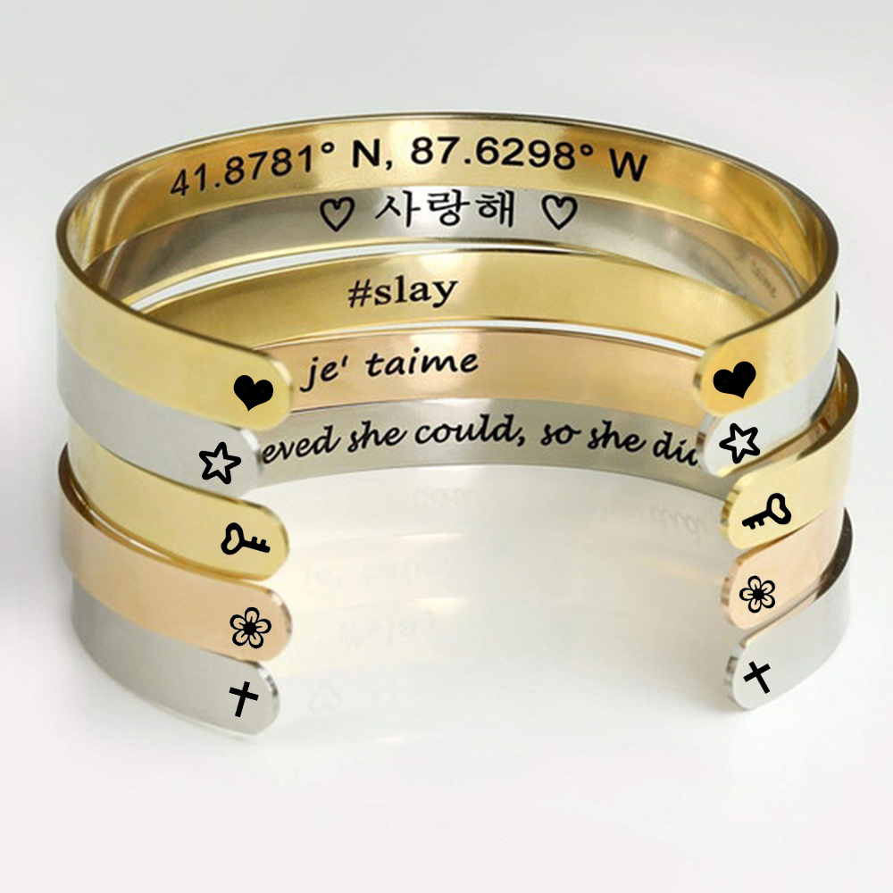 Custom Engrave Name Wrist Brac - đánh giá và giá Men'S Fashion Jewelry Bracelets