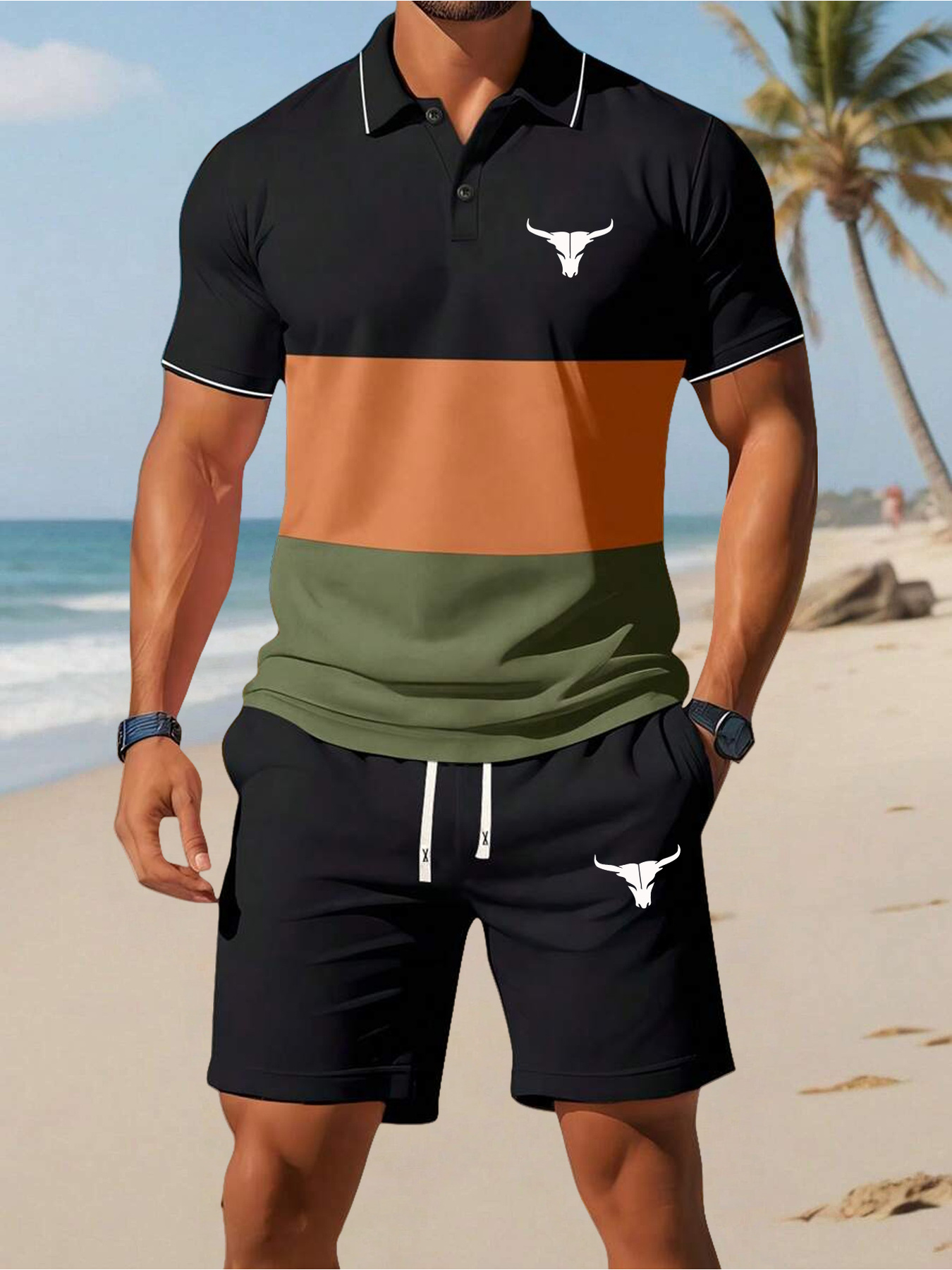 Summer Men's Polo Shirt Sets C - đánh giá và giá Men'S Fashion Polo Shirt