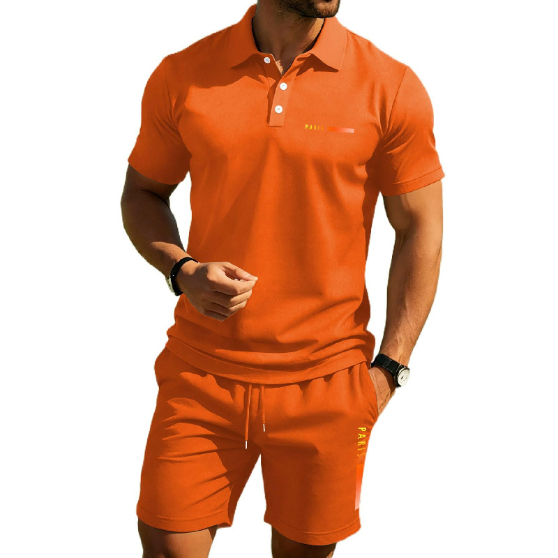 PARIS Print Men's high-end sum - đánh giá và giá Men'S Fashion Polo Shirt