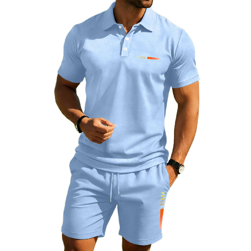 PARIS Print Men's high-end sum - đánh giá và giá Men'S Fashion Polo Shirt