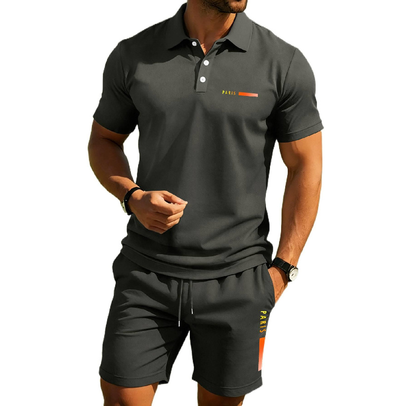 PARIS Print Men's high-end sum - đánh giá và giá Men'S Fashion Polo Shirt