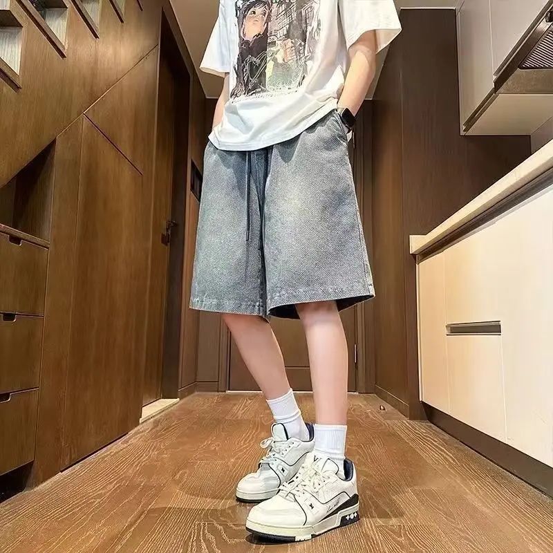 Men's Shorts Jeans Blue Denim  - đánh giá và giá Men'S Fashion With Baggy Jeans