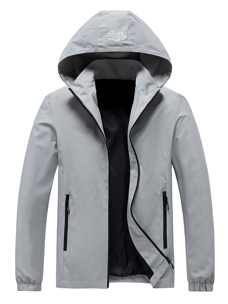 Men Hooded Windbreaker Jacket  - đánh giá và giá Windbreaker Men Zip