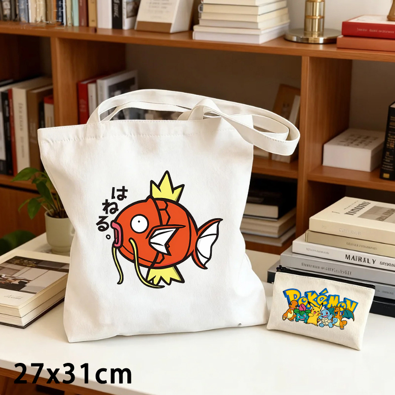 2PCS Pokemoned Canvas Bag and  - đánh giá và giá Crossbody Bag Men