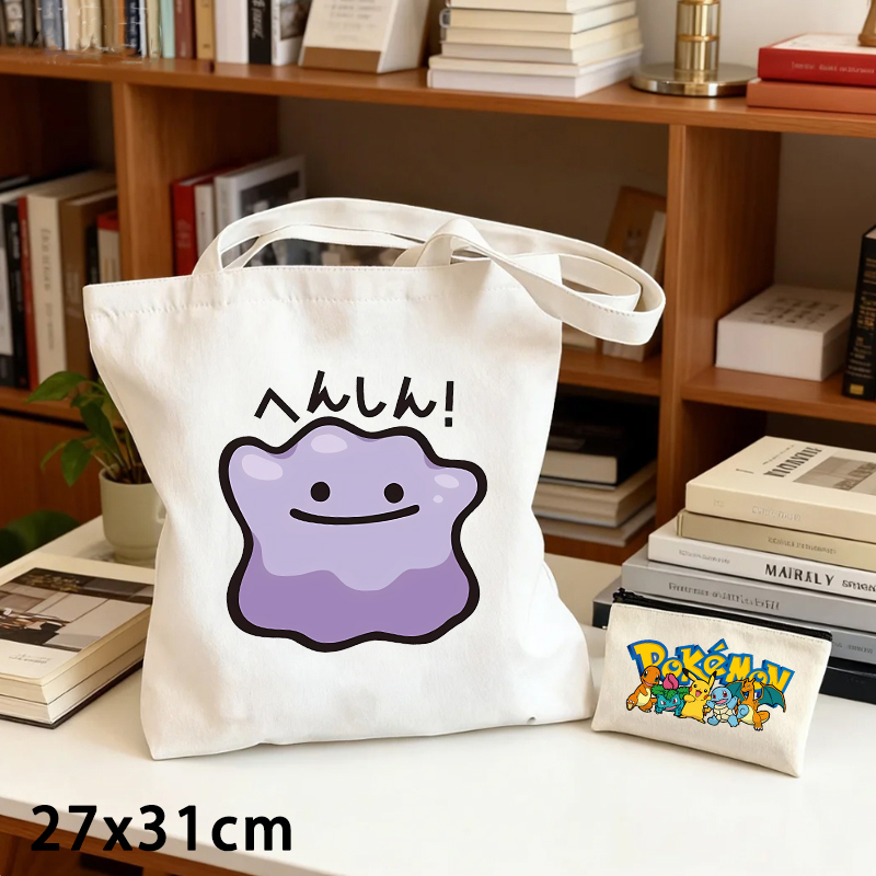 2PCS Pokemoned Canvas Bag and  - đánh giá và giá Crossbody Bag Men