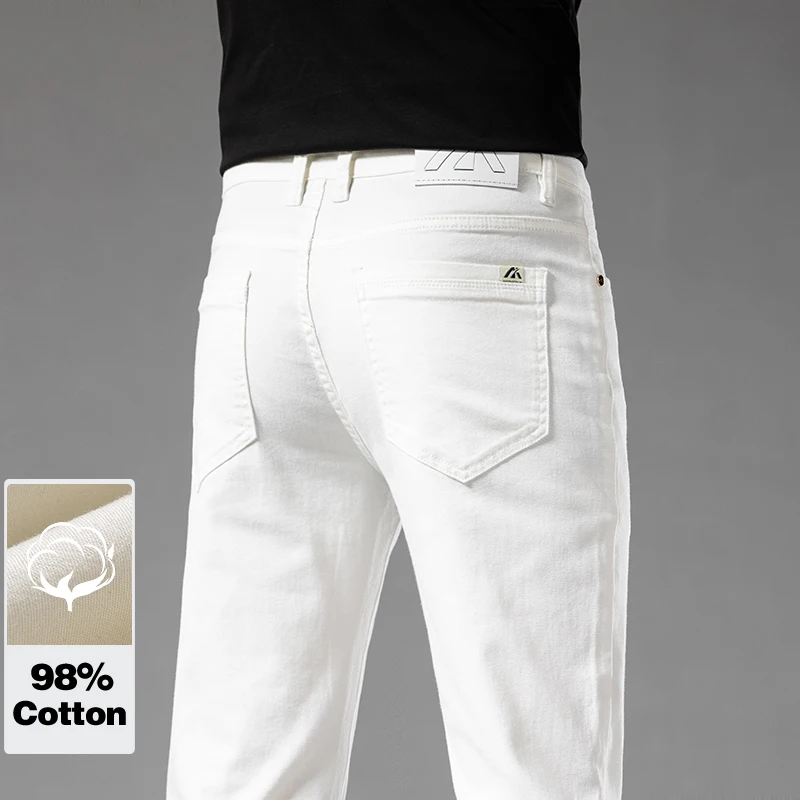 White Summer Men's Slim Jeans  - đánh giá và giá Jeans Pants Fashion Men