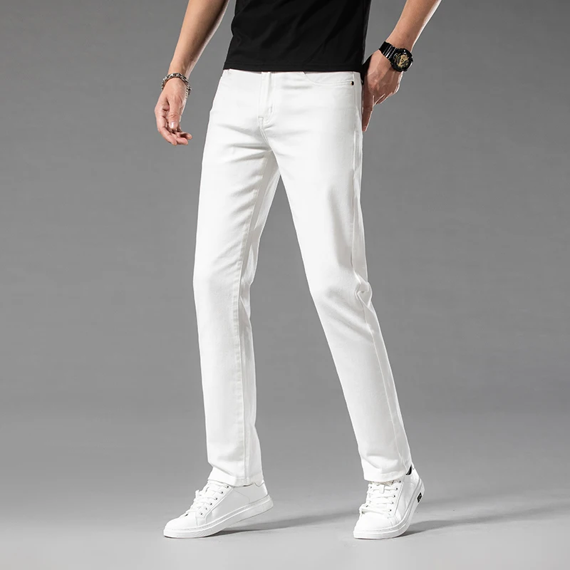White Summer Men's Slim Jeans  - đánh giá và giá Jeans Pants Fashion Men