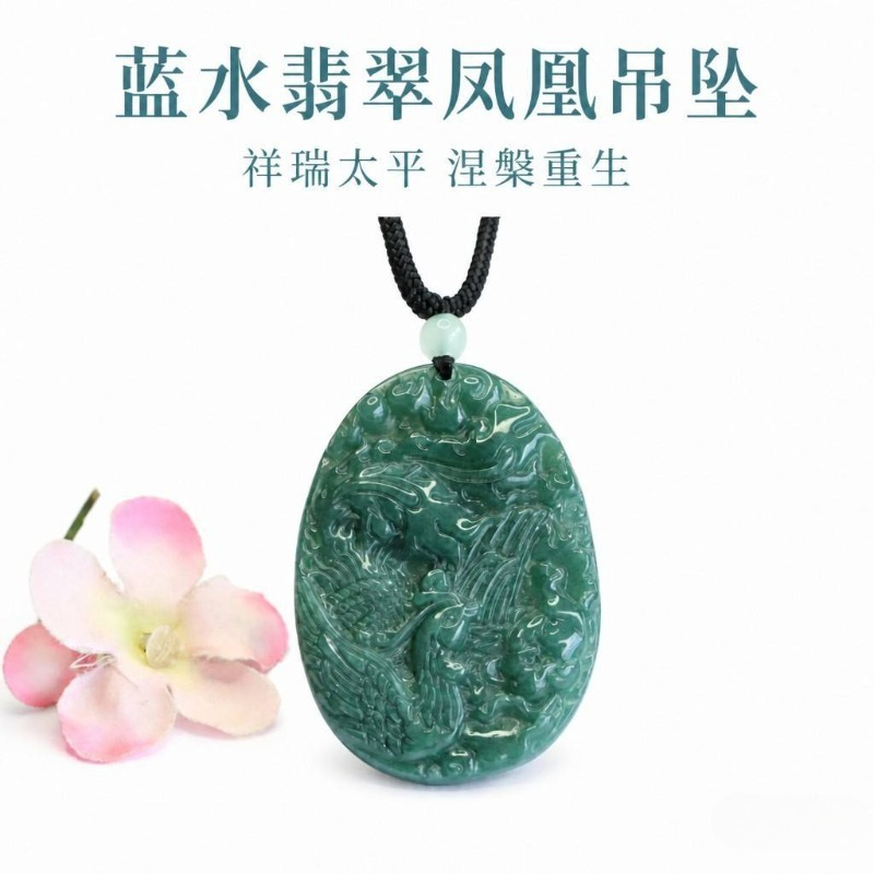 Real Natural Emerald Jade Blue - đánh giá và giá Men'S Fashion Jewelry