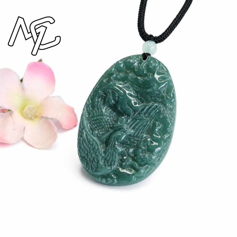 Real Natural Emerald Jade Blue - đánh giá và giá Men'S Fashion Jewelry