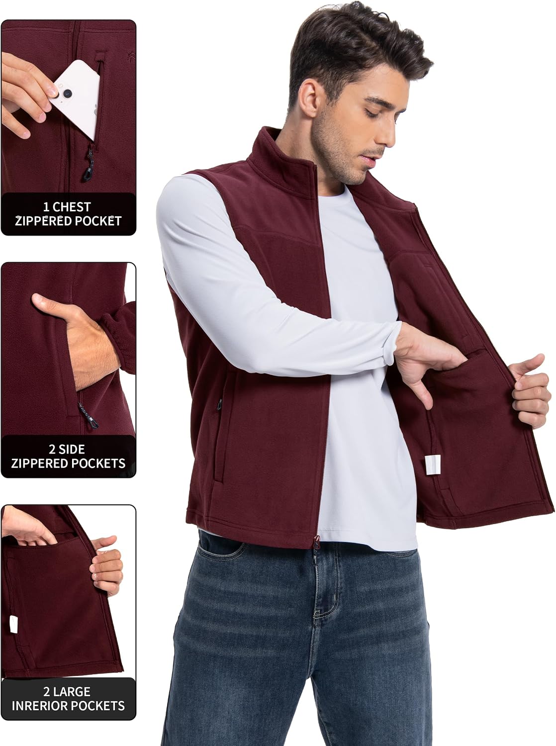 Pioneer Camp Fleece Vest Men's - đánh giá và giá Windbreaker Men Zip