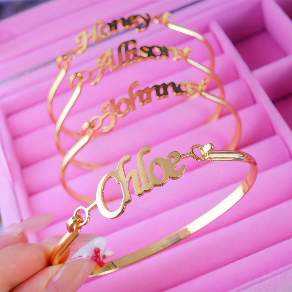 Custom Name Bangles For Women  - đánh giá và giá Men'S Fashion Jewelry Bracelets