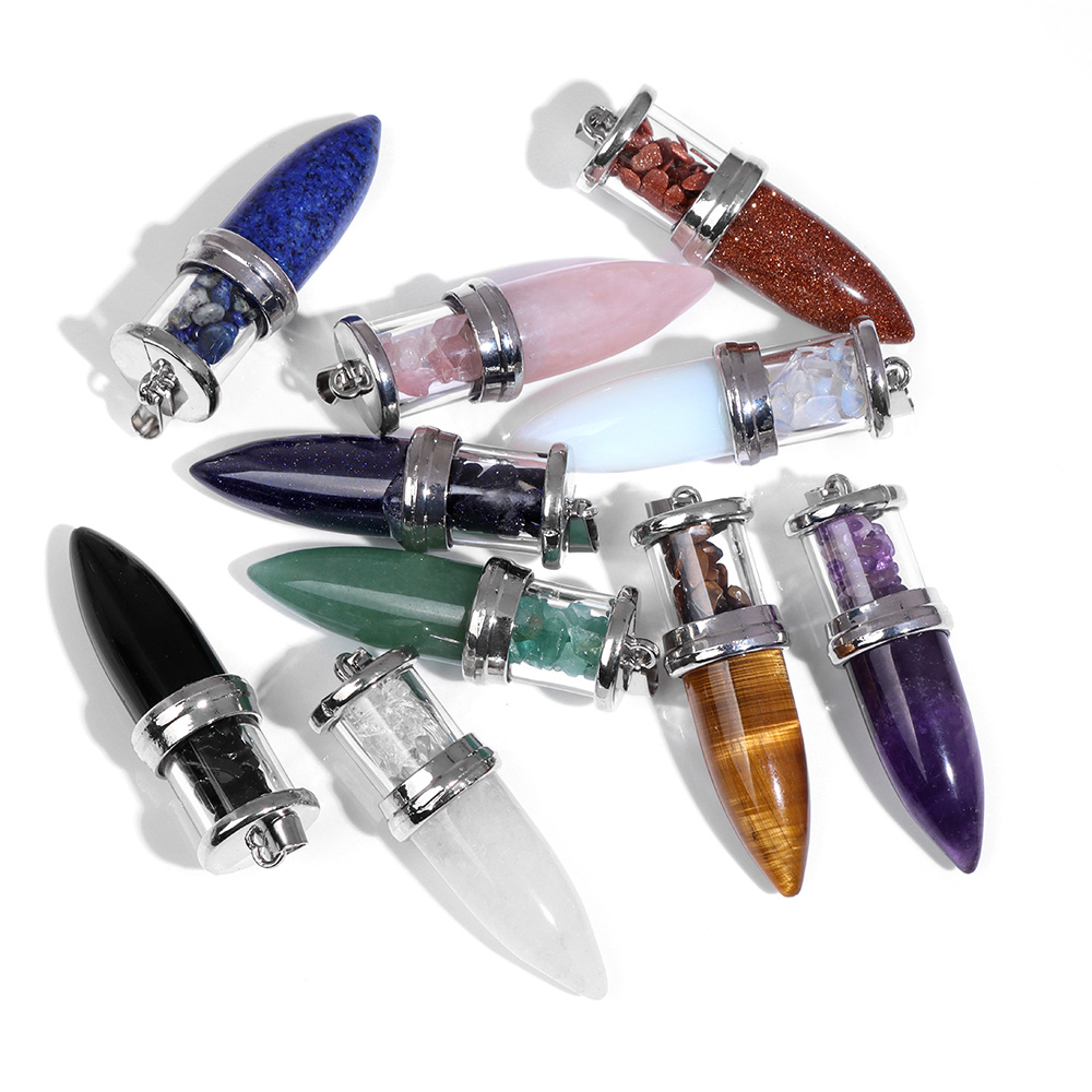 1pc Bullet shape Stone Pendant - đánh giá và giá Men'S Fashion Accessories