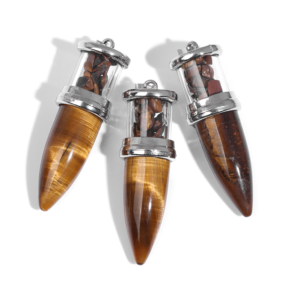 1pc Bullet shape Stone Pendant - đánh giá và giá Men'S Fashion Accessories