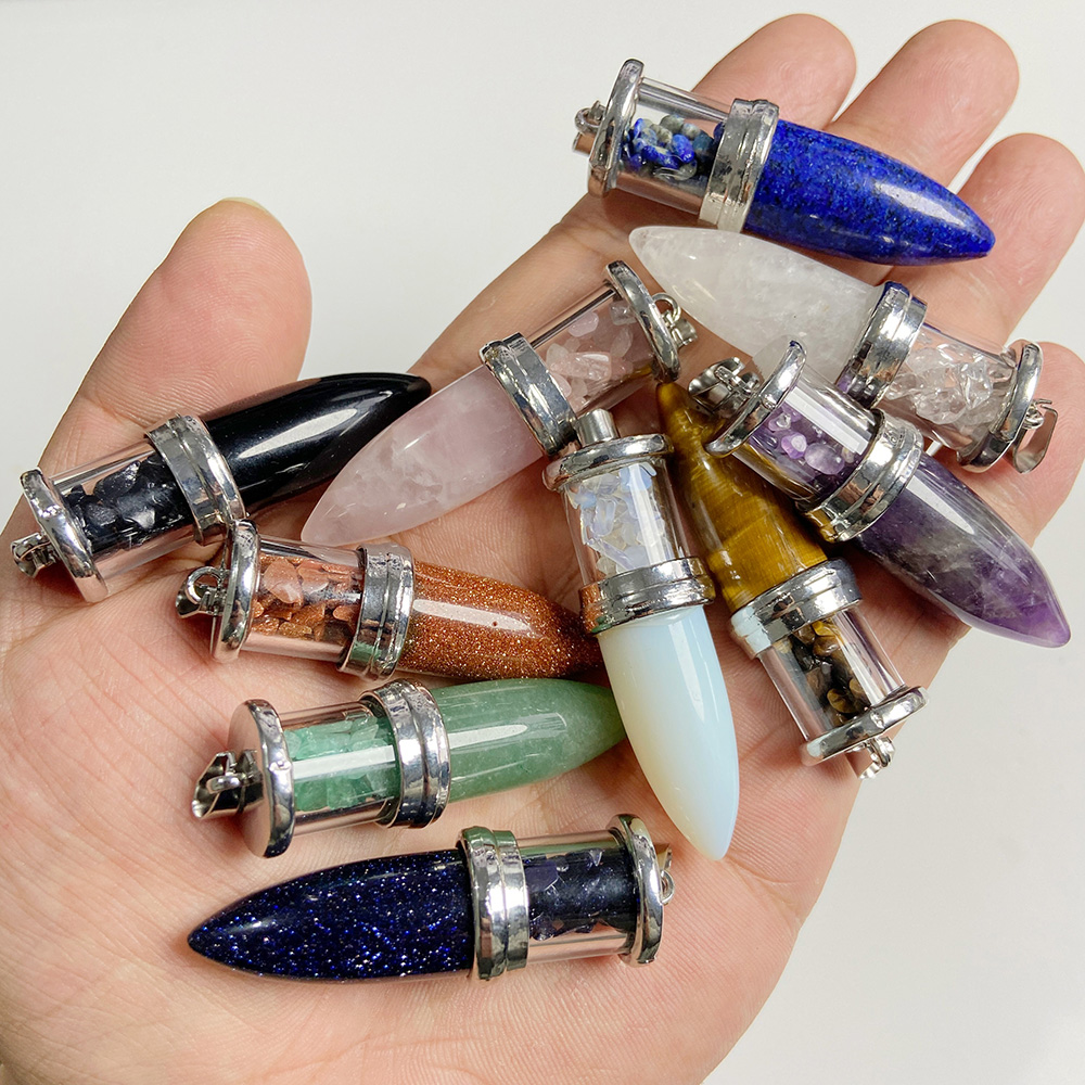 1pc Bullet shape Stone Pendant - đánh giá và giá Men'S Fashion Accessories