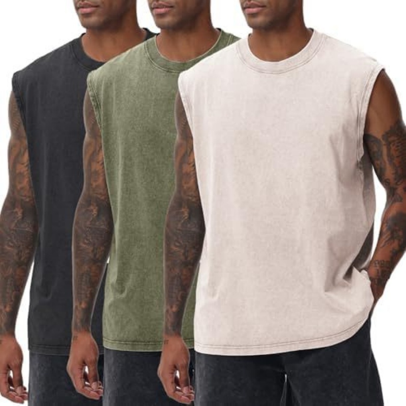 2026 Summer New cotton Men's W - đánh giá và giá Muscle Tee Workout