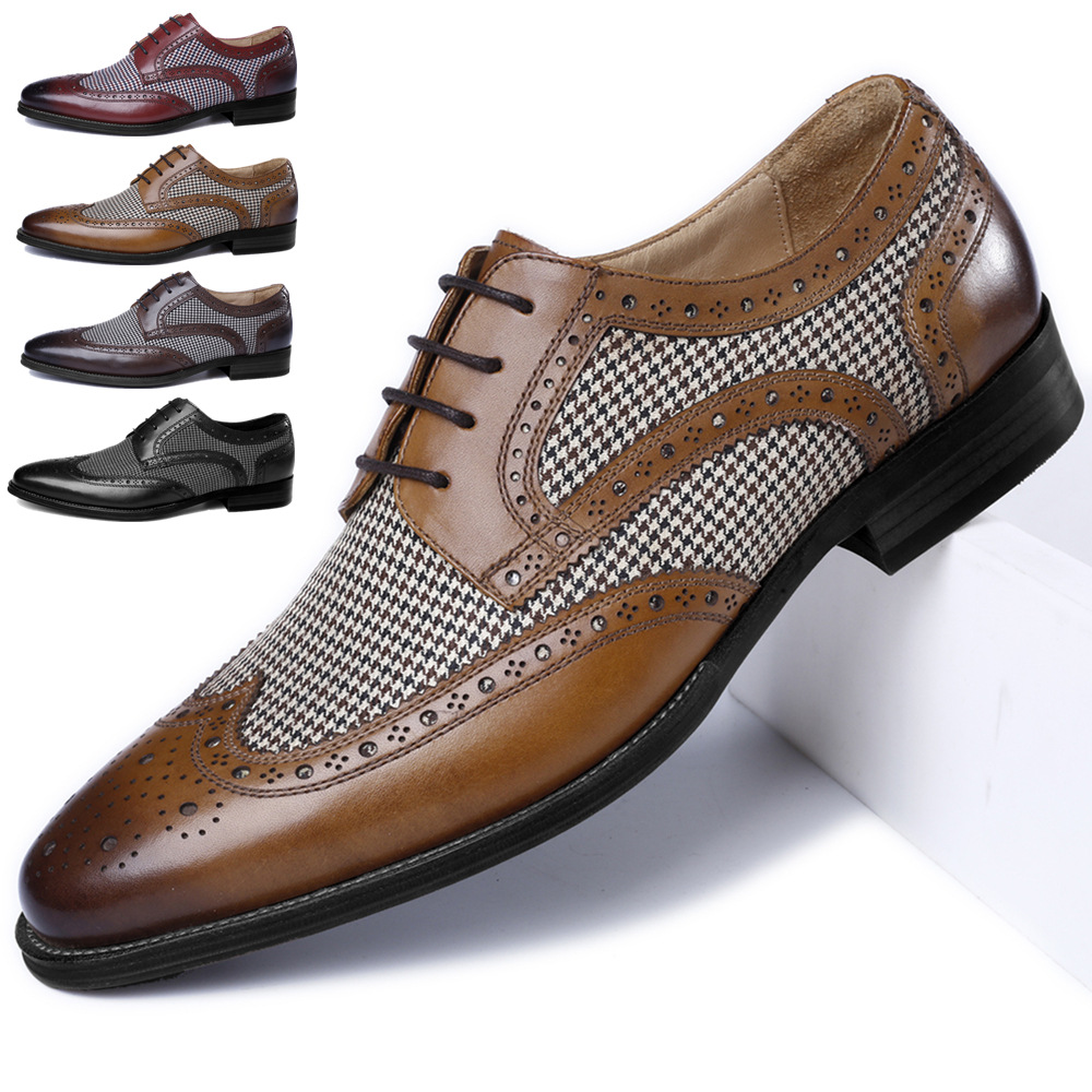 New Oxford Kinh Doanh Nam Da M - đánh giá và giá Oxford Shoes Brogue